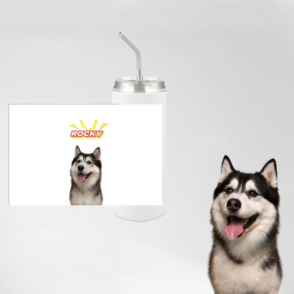 Personalized Pet Marka Mug with Straw